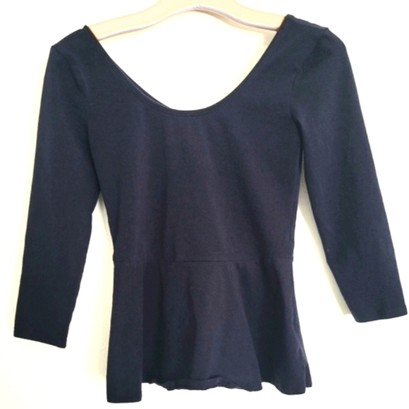 Express Peplume 3/4 Sleeve Top - Picture 1 of 4
